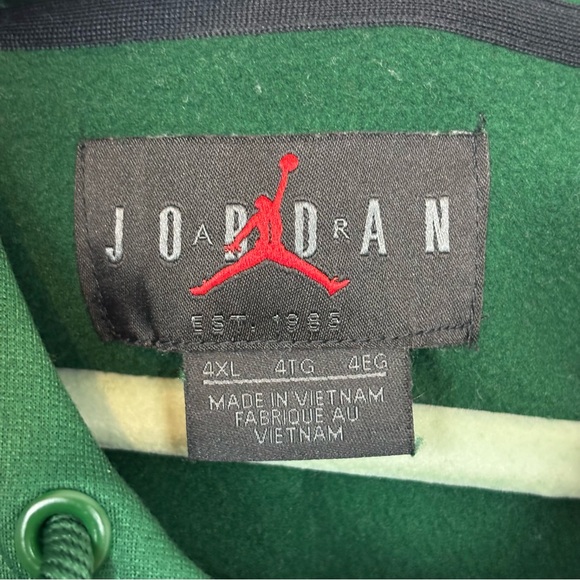 Men’s Air JORDAN Green Hoodie Sweatshirt Size 4XL - Picture 4 of 7